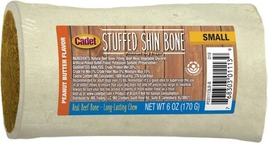 Cadet CadetStuffedShinBonePeanutButterDogTreat-3-4"-6oz