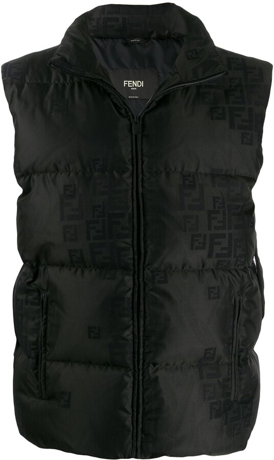Fendi Tonal Logo Zipped Gilet - ShopStyle Jackets