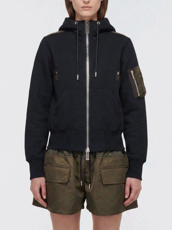 Sacai Sweatshirt Woman color Navy
