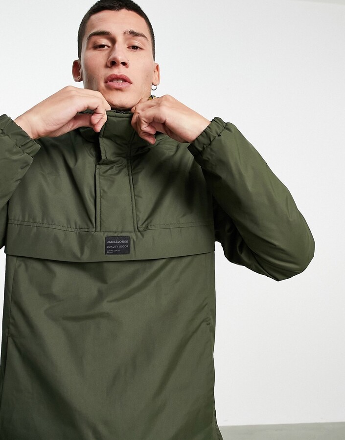 Jack and Jones Originals pullover jacket in khaki - ShopStyle Outerwear