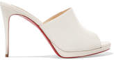 Christian Louboutin - Pigamule Leather Mules - White