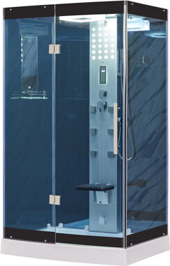Mesa 47" W x 86" H Framed Rectangle Hinged Steam Shower