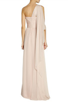 Thumbnail for your product : Notte by Marchesa 3135 Notte by Marchesa One-shoulder silk-chiffon gown