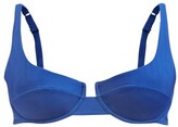 Thumbnail for your product : Fisch Grenadins Recycled Fibre-blend Bikini Top - Blue