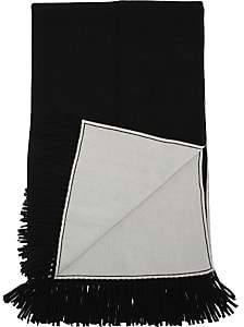 Barneys New York Cashmere Double-Faced Throw-Black, Ivory