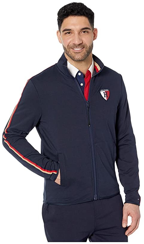 Tommy Hilfiger Adaptive Sweatshirt with Magnetic Zipper and Mock Neck (Sky  Captain) Men's Casual Pants - ShopStyle