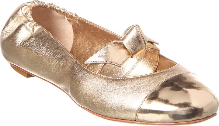 Alexandre Birman Clarita Leather Ballerina Flat