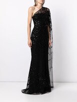Thumbnail for your product : ZUHAIR MURAD Tulle Embellished Fishtail Gown