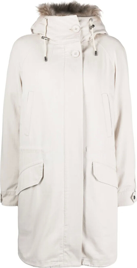 Yves Salomon Detachable-Hood Midi Parka