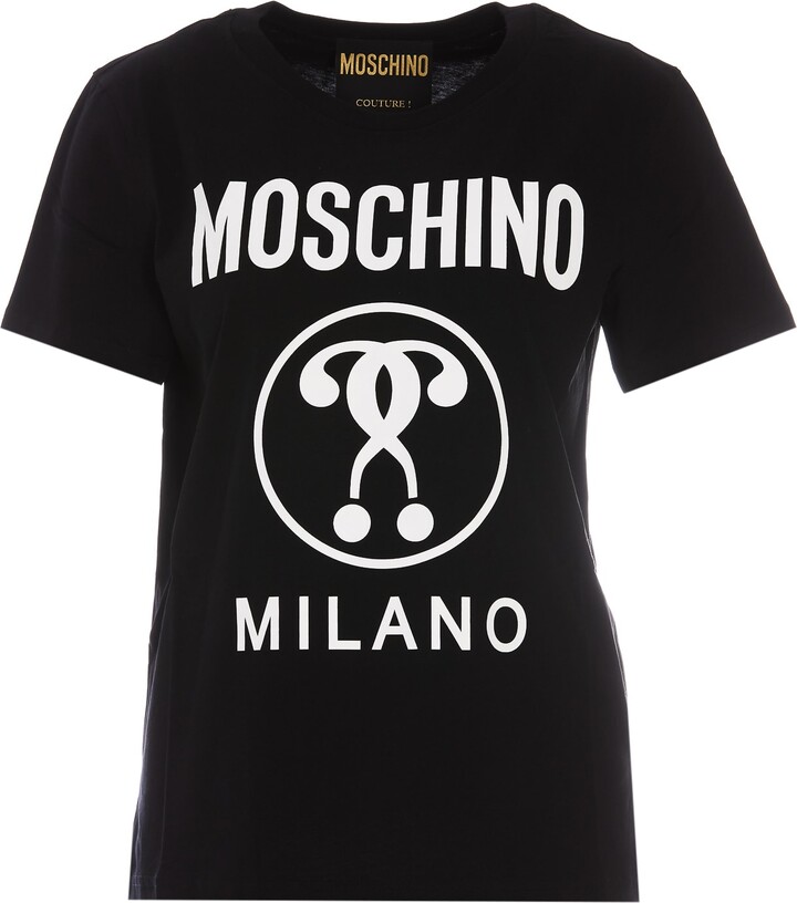 Moschino Double Question Mark Logo T-shirt - ShopStyle