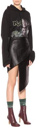 Vetements Asymmetric leather skirt