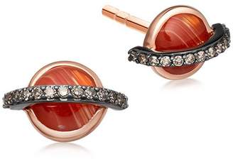 Astley Clarke Red Agate Saturn Stud Earrings