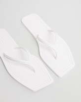 Thumbnail for your product : Carlotha Ray Women's White All thongs - Thong Flip Flops - Size 39/40 at The Iconic