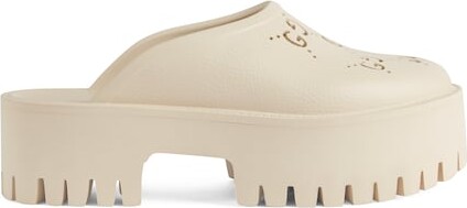 Gucci Women's Platform Sandal With Perforated G - ShopStyle