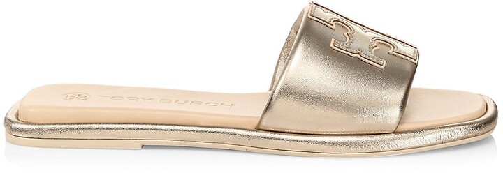Tory Burch Double T Sport Leather Slide Sandals - ShopStyle