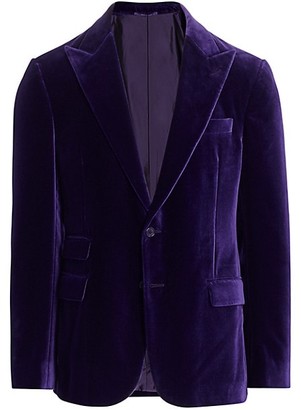 Ralph lauren purple velvet jacket clearance