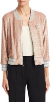 Thumbnail for your product : ABS by Allen Schwartz Sequin Stand Collar Bomber