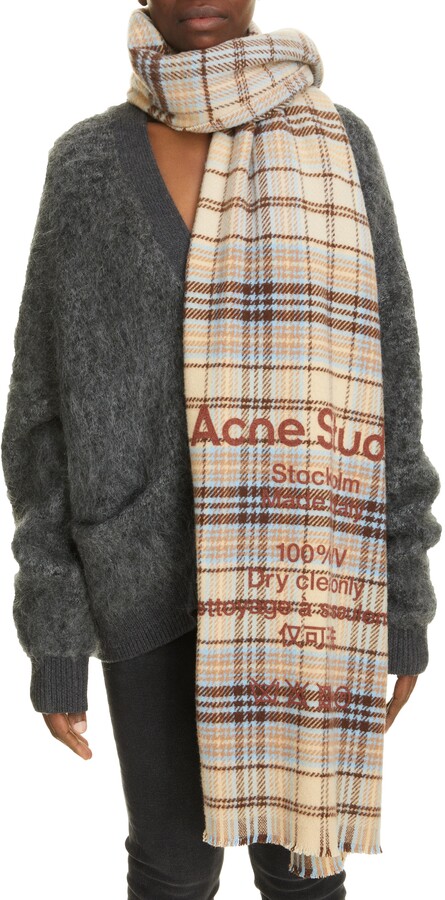 Acne Studios Check Wool Scarf - ShopStyle Scarves & Wraps