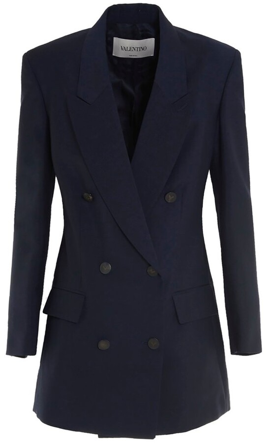【VIP価格】VALENTINO Double-breasted Blazer VALENTINO GARAVANI Crystal-embellished double-breasted