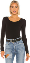 Thumbnail for your product : Vince Long Sleeve Deep Scoop Neck Top