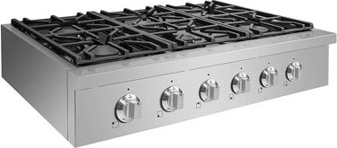 NXR Professional Ranges Liquid Propane Pro Style 36"" Gas Cooktop with 6-Burners in Stainless Steel