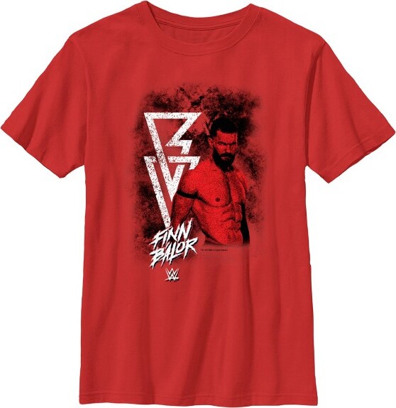 WWE Boy'sWWEFinnBalorPortraitT-Shirt-Red-Medium