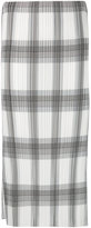 Helmut Lang - jupe plissée à carreaux - women - Polyester/Spandex/Elasthanne - M