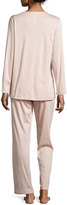 Thumbnail for your product : Hanro Two-Piece Button-Front Pajama Set, Dusty Rose