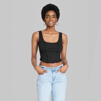 Fitted Cropped Corset Cami Top