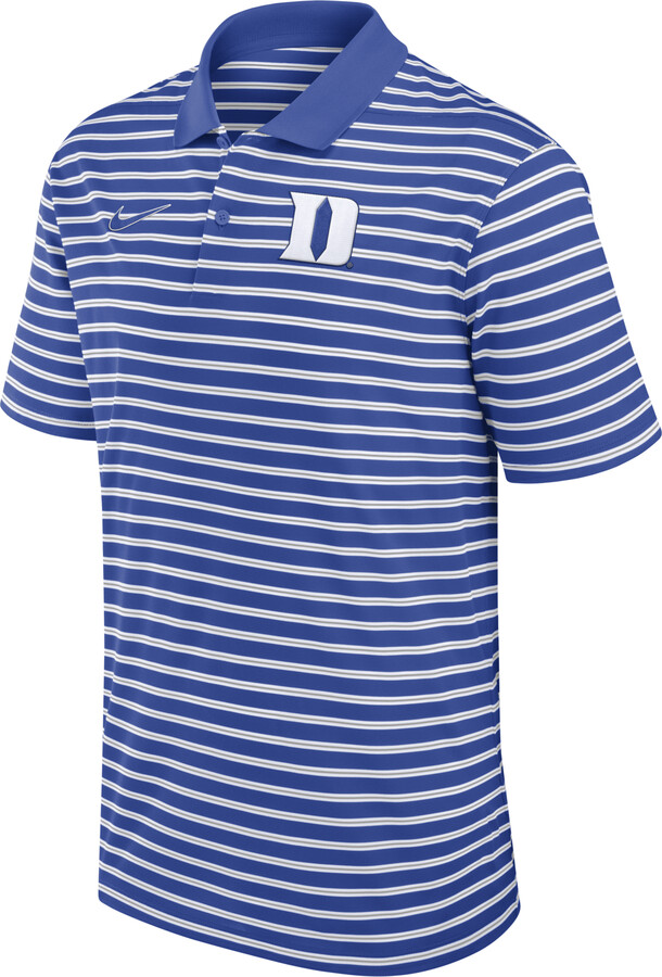 Nike Duke Blue Devils Primetime Victory Striped Men's DriFIT College Polo in Blue, Size 3XL
