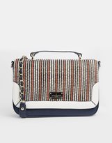 Thumbnail for your product : Paul's Boutique 7904 PAUL’S BOUTIQUE Pauls Boutique Nicola Satchel Cross Body in Raffia Nautical Navy Stripe