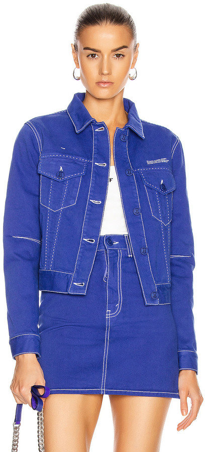 off white denim jacket sizing