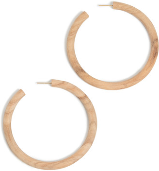 Soko Arlie Maxi Wood Hoop Earrings