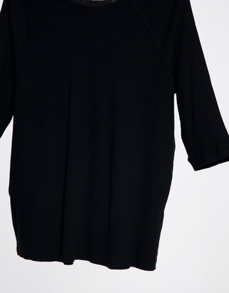 Simply Be long-sleeved T-shirt in black