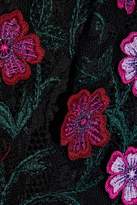 Thumbnail for your product : Lela Rose Floral-appliqued Embroidered Lace Midi Dress