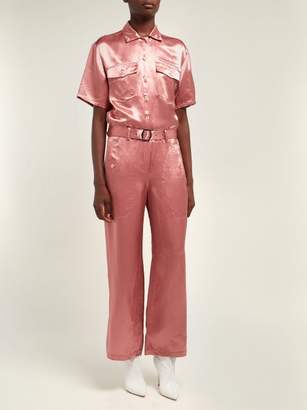 Sies Marjan Neve Washed Satin Jumpsuit - Womens - Pink