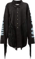 Thumbnail for your product : Faith Connexion fringed shearling shirt