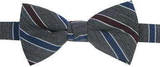 Haggar Wool Blend Stripe Pre-Tied Bow Tie