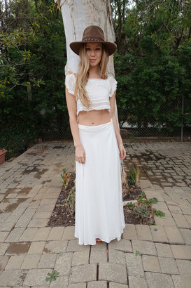 Tysa Wrap Skirt In Off White