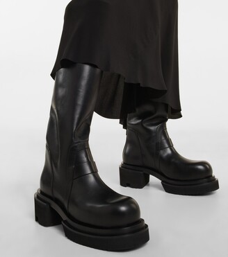 Rick Owens Bogun knee-high leather boots - ShopStyle