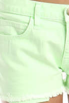 Thumbnail for your product : Current/Elliott The Boyfriend Short in Lime Green