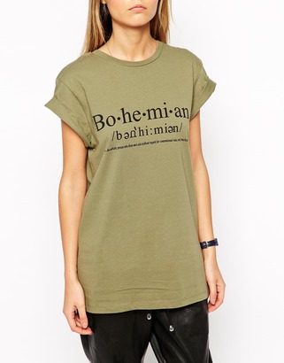 ASOS Boyfriend T-Shirt with Bohemian Print