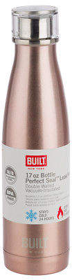 Built NY NEW Perfect Seal Vacuum-Insulated Bottle Rose Gold