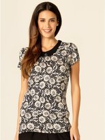 Thumbnail for your product : M&Co Floral peter pan top