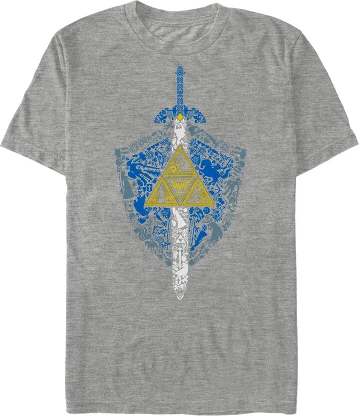 Nintendo Men's Legend of Zelda Hidden Pattern Graphic T-Shirt