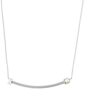 Tous Sterling Silver Bear & Cultured Freshwater Pearl Bar Pendant Necklace, 16