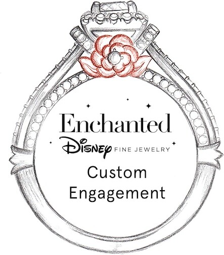 Enchanted Disney Majestic Princess Ring White Diamond Rhodium Over Silver  And 10K Rose Gold 0.25ctw - DIS059 | JTV.com