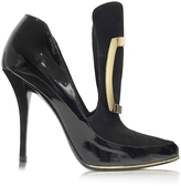 Thumbnail for your product : Balmain Desiree Black Patent Leather and Suede Pump