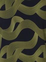 Thumbnail for your product : Chesca Abstract Wave Print Asymmetric Jersey Jacket, Navy/Lime