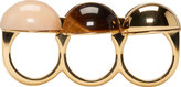 Thumbnail for your product : Chloé Pink Marble Gold Band Ellie Triple Ring